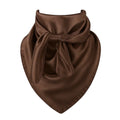 Dark Brown Wild Rag Scarf 23x23" Satin Western Accessory Cowgirl or Cowboy