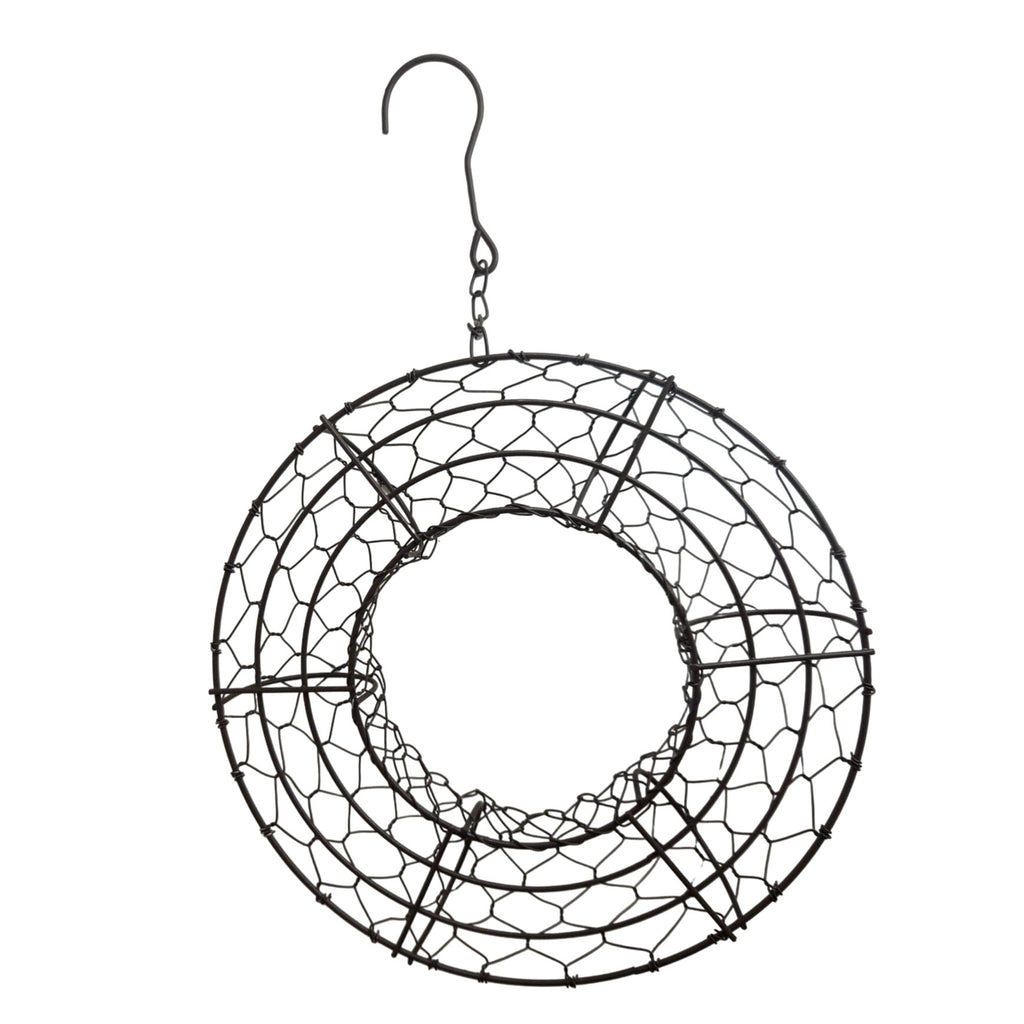 8 Inch Hanging Wire Wreath Basket Metal Succulent Planter Wall Hanging Plant Frame Brown Rustic Decor