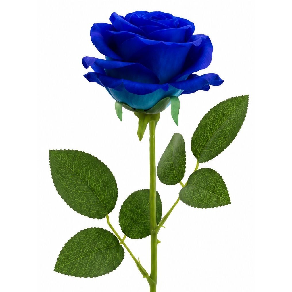 Royal Blue Artificial Roses 6 Stems Faux Silk Rose Bouquet Wedding Flowers Home Decor Floral Supplies Centerpiece Decor