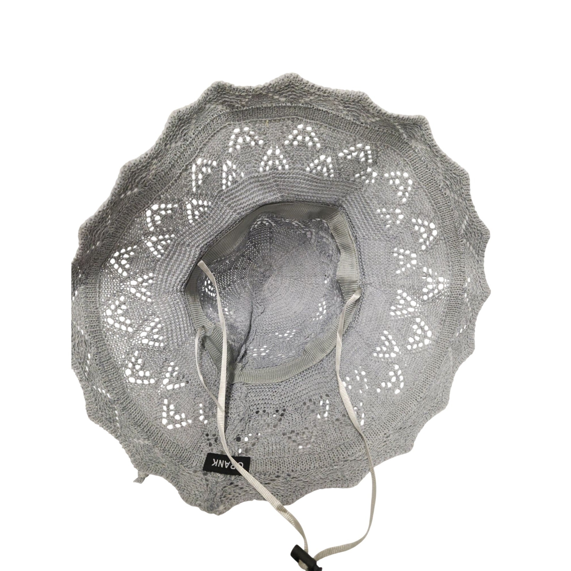 Gray Wide Brim Sun Hat Foldable Womens Summer Beach Hat with Floral Bow UV Protection Travel Garden Hat