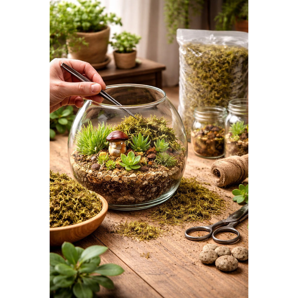 Dried Moss for Terrarium 6.5 oz, Green Decorative Moss 250g, Fairy Garden Moss, Floral Craft Moss, Orchid Moss Supply