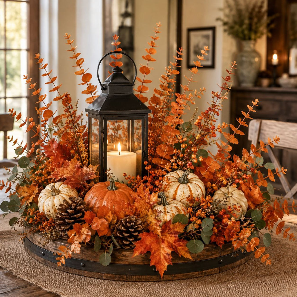 Terracotta Faux Eucalyptus Stems 20pc 15 Inch Wired Artificial Greenery Fall Wreath Floral Picks Autumn Vase Decor
