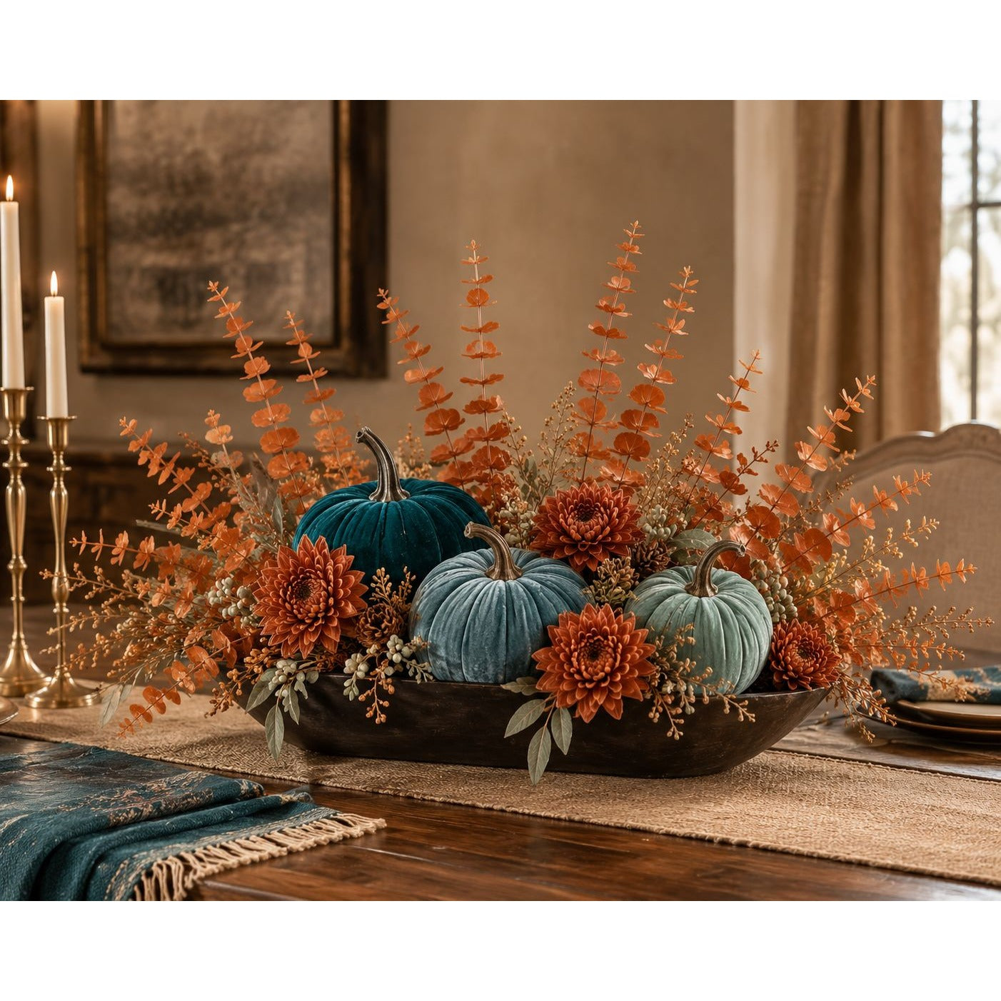 Terracotta Faux Eucalyptus Stems 20pc 15 Inch Wired Artificial Greenery Fall Wreath Floral Picks Autumn Vase Decor