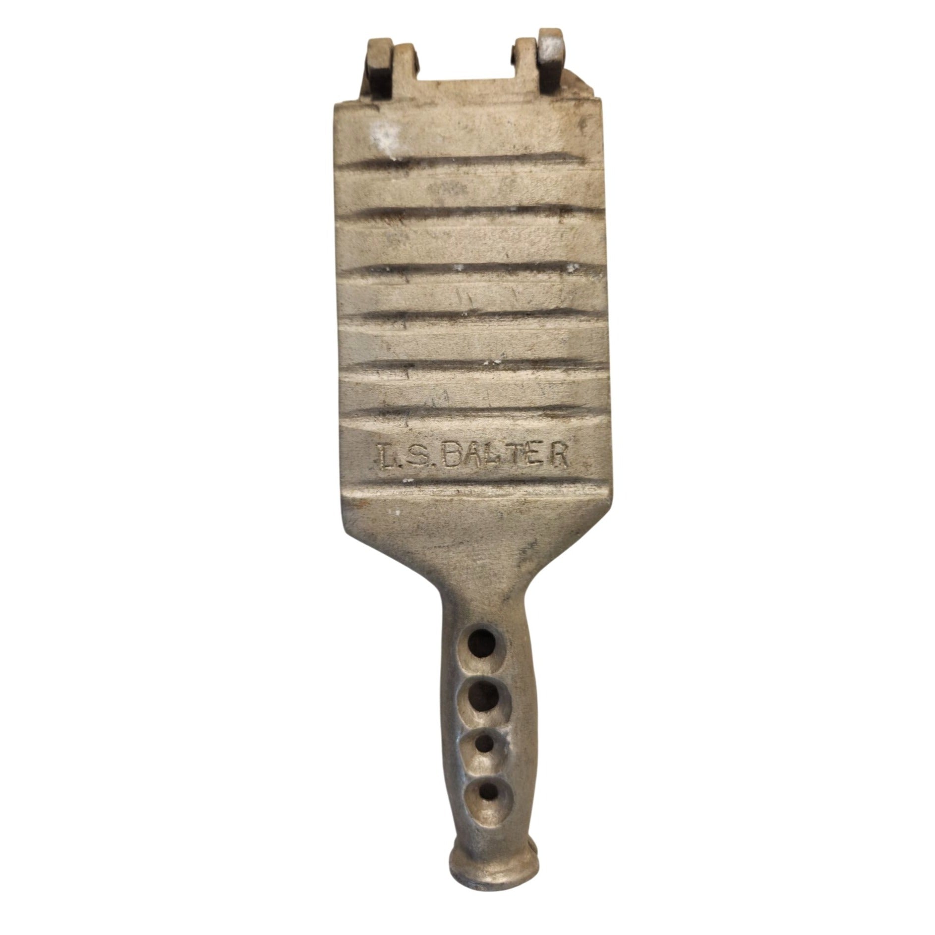Vintage LS Balter Sweet Son Sinker Mold Tonawanda NY Fishing Weight Mold Native American Design