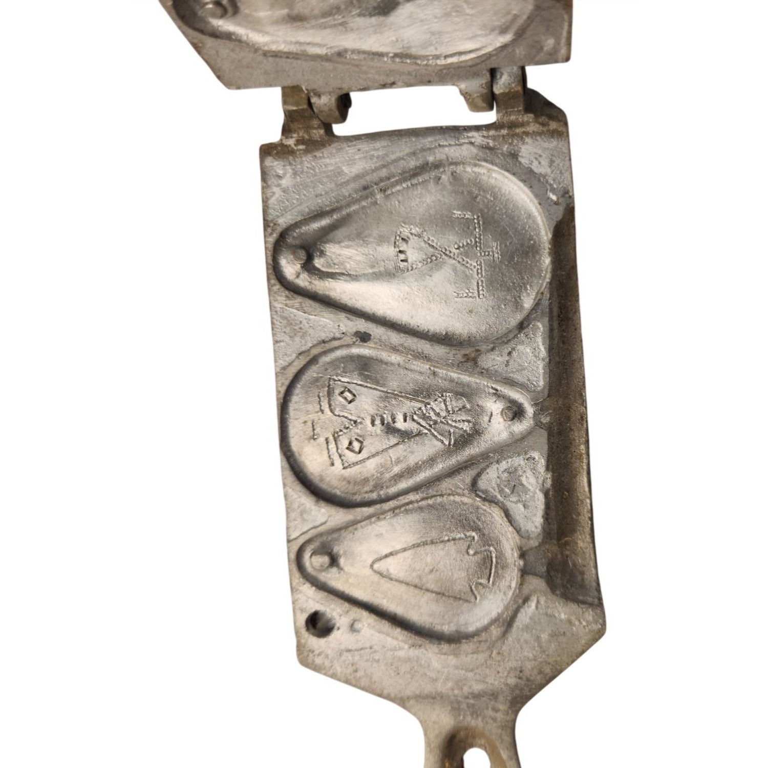Vintage LS Balter Sweet Son Sinker Mold Tonawanda NY Fishing Weight Mold Native American Design