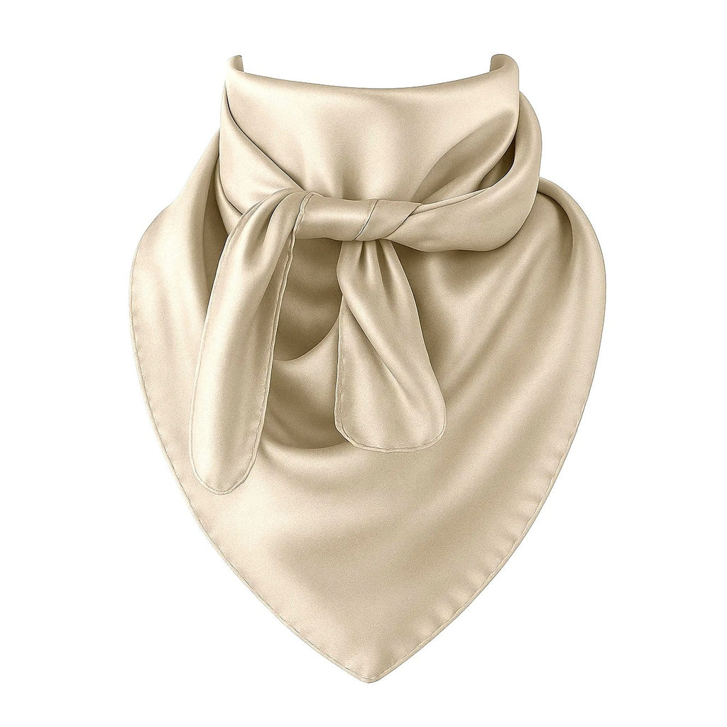 Taupe Tan Wild Rag Scarf 23x23" Satin Western Accessory Cowgirl or Cowboy