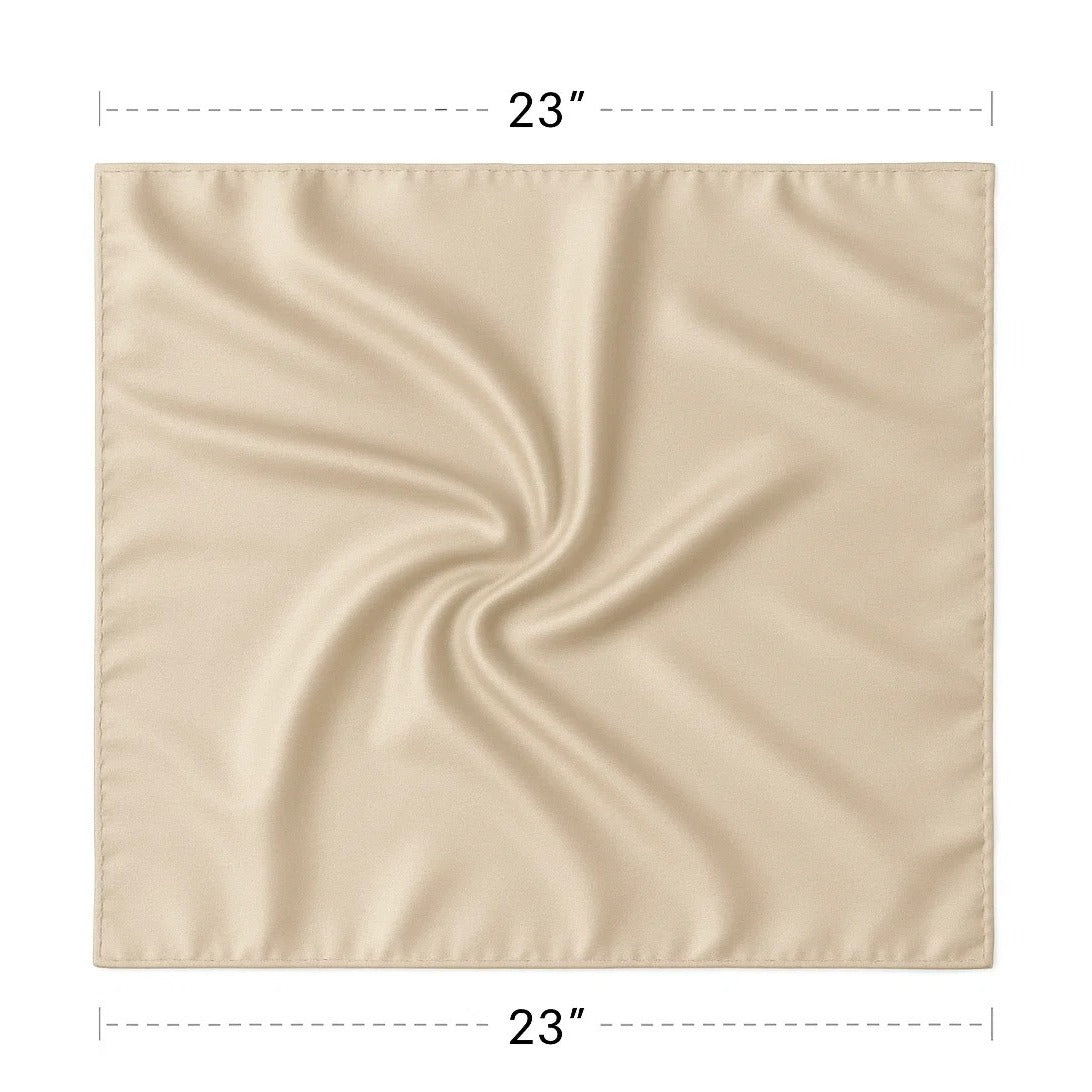 Taupe Tan Wild Rag Scarf 23x23" Satin Western Accessory Cowgirl or Cowboy