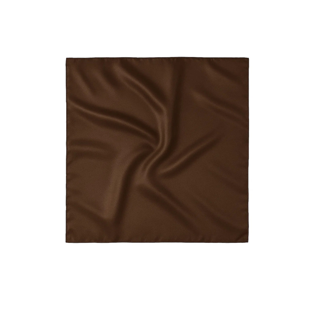 Chocolate Brown Wild Rag Scarf 35x35 Satin Western Cowgirl Cowboy Bandana
