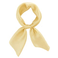 Yellow scarf tied in a knot on a white background
