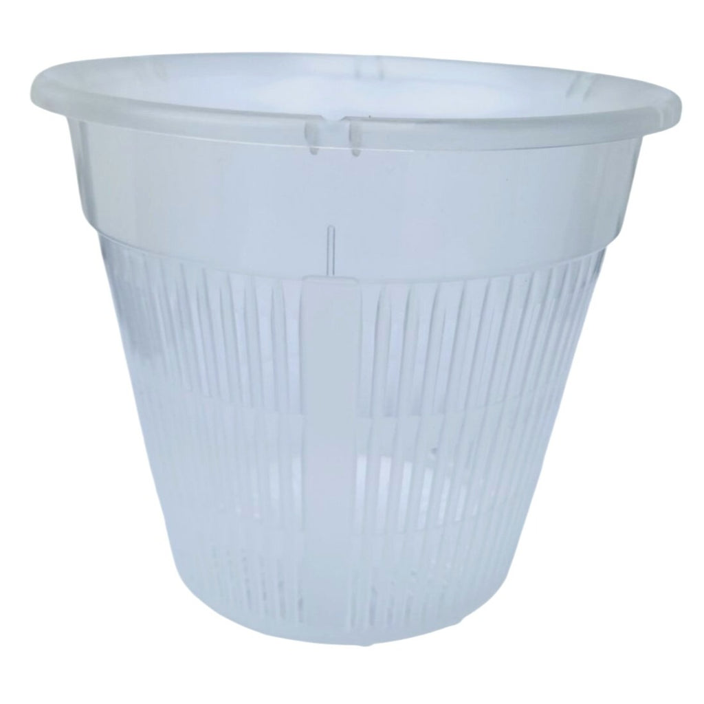 Clear Orchid Pot 6 Inch Slotted Plastic Planter Ventilated Drainage Pot Hydroponic