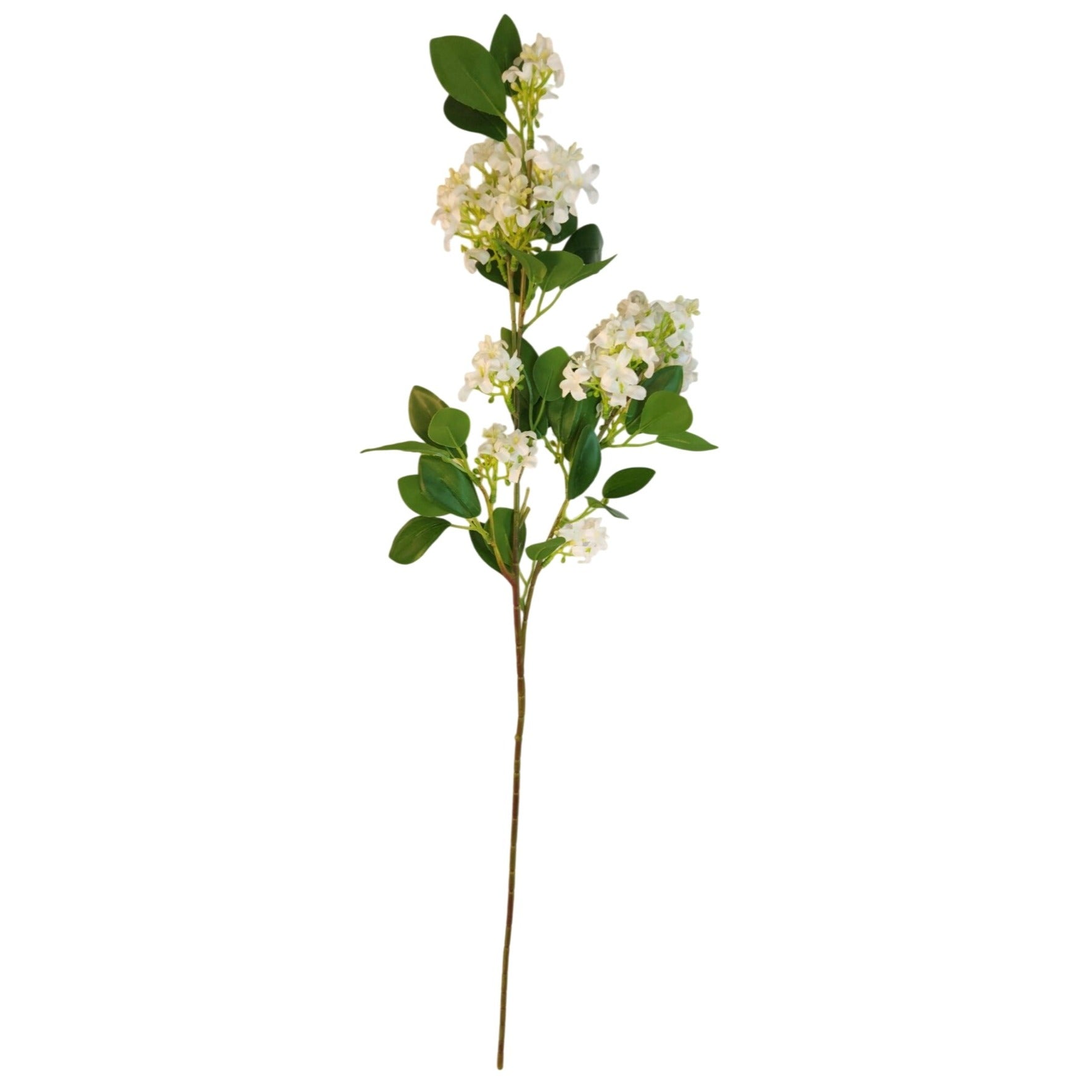 White Blossom Stem Artificial Flower Branch 29 Inch | Faux Cherry Blossom | Floral Filler | Wedding Decor