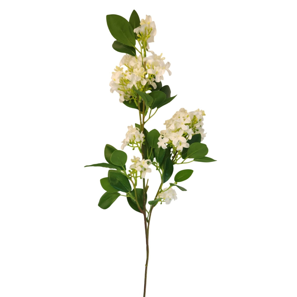 White Blossom Stem Artificial Flower Branch 29 Inch | Faux Cherry Blossom | Floral Filler | Wedding Decor
