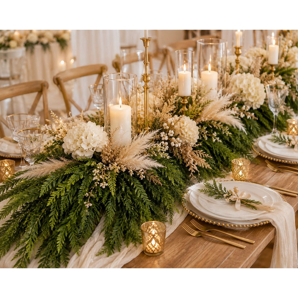 Artificial Fern Garland Set of 3 Hanging Greenery Garlands 5 Foot Trailing Greenery Farmhouse Decor Wedding Arch Mantel Garland