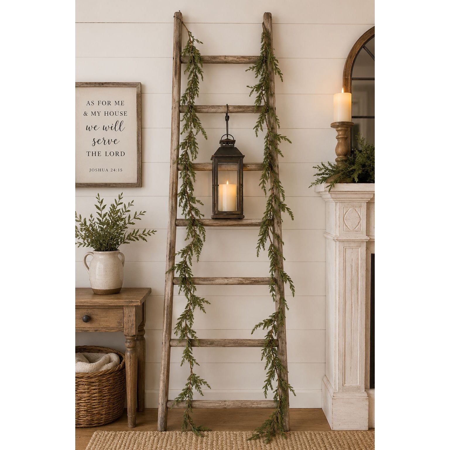 Artificial Fern Garland Set of 3 Hanging Greenery Garlands 5 Foot Trailing Greenery Farmhouse Decor Wedding Arch Mantel Garland