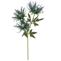 Artificial Blue Thistle Stem, 25 Inch Faux Sea Holly, 3