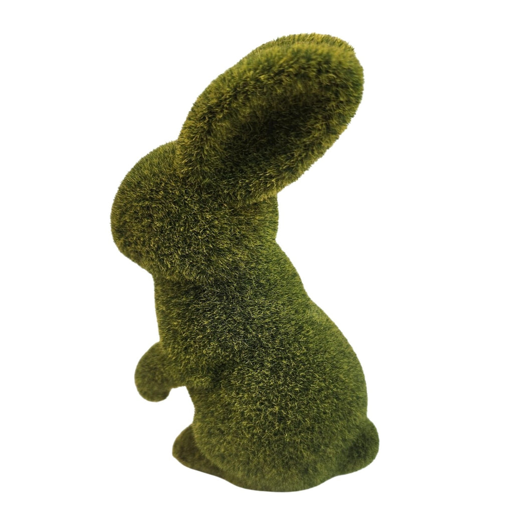 Moss Bunny Rabbit Figurine With Open Moss Balls Spring Easter Wreath Craft Supply