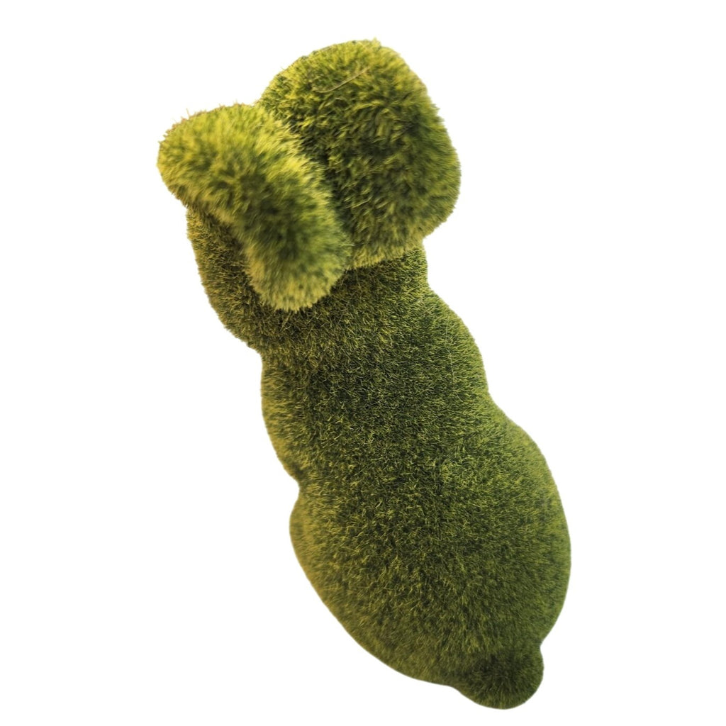 Moss Bunny Rabbit Figurine With Open Moss Balls Spring Easter Wreath Craft Supply