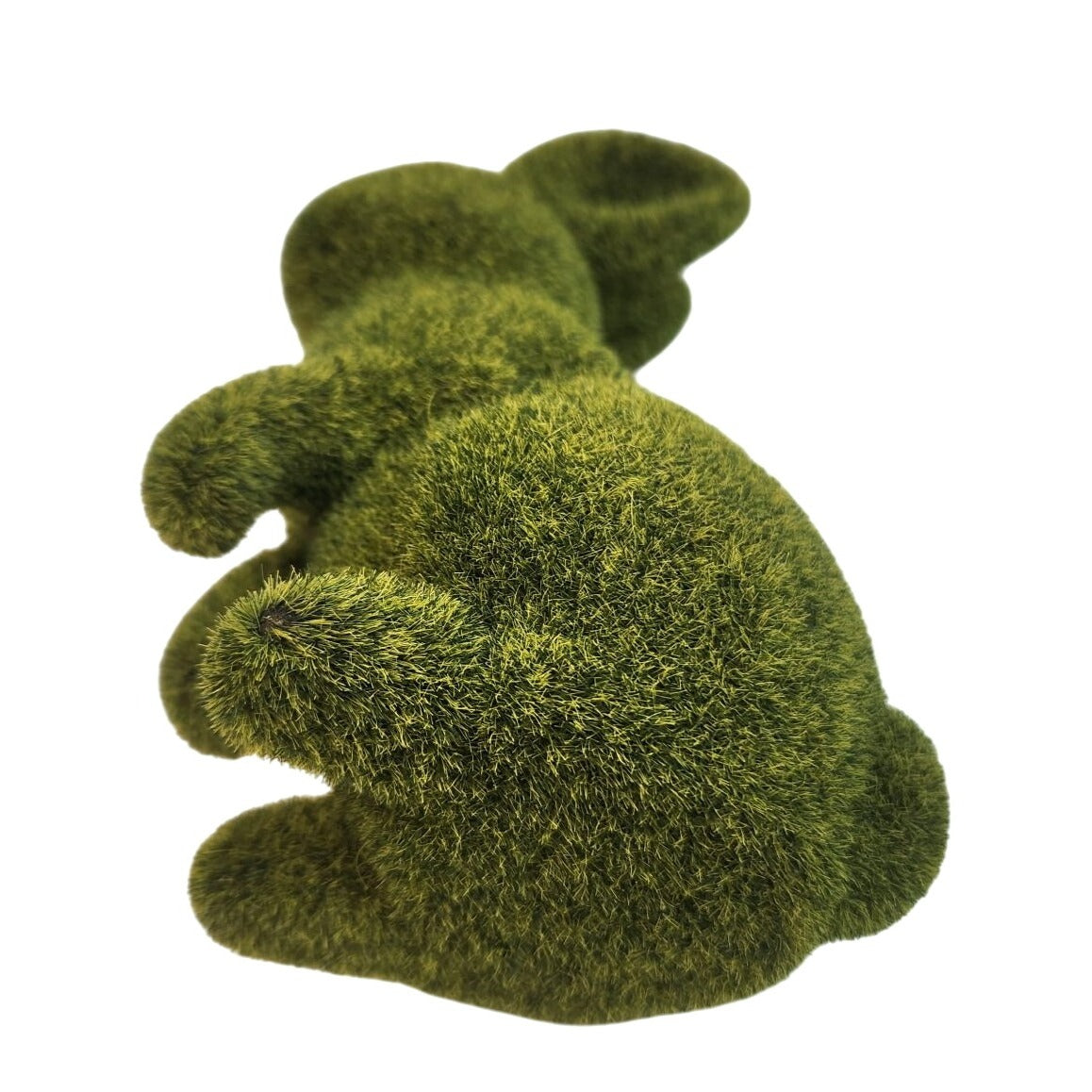 Moss Bunny Rabbit Figurine With Open Moss Balls Spring Easter Wreath Craft Supply
