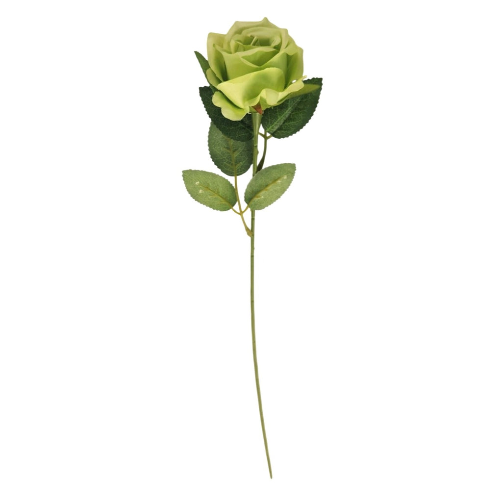 6 Green Rose Stems Faux Roses Lime Green Floral Stems Artificial Roses Farmhouse Wedding Decor Floral Arrangement