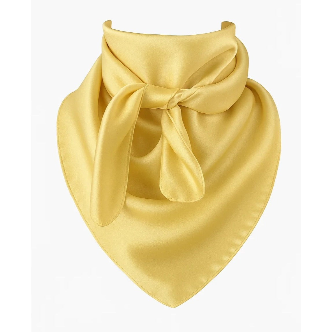 Light Yellow Wild Rag Large Scarf 35x35 Inches  Satin Western Accessory Cowgirl or Cowboy