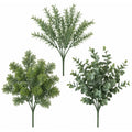 Set of 3 Faux Greenery Bushes Artificial Eucalyptus Rosemary Cedar Greenery Wedding Centerpiece Wreath Supplies Farmhouse Decor
