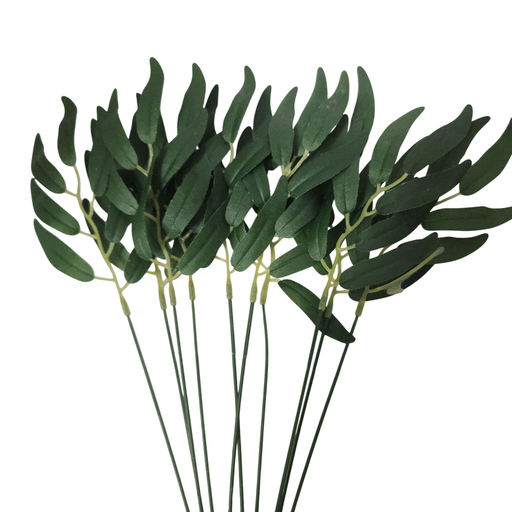 Artificial Eucalyptus Stems Set of 27, Mixed Faux Greenery 13-15 Inch