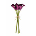 Plum Purple Calla Lily Bundle Real Touch Faux Flowers Deep Purple Calla Lilies Artificial Flower Stems Eggplant Wedding Decor