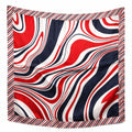 Red White Blue Patriotic Satin Square Scarf Hair Neck Head Wrap Bag Accessory 4th of July 20x20