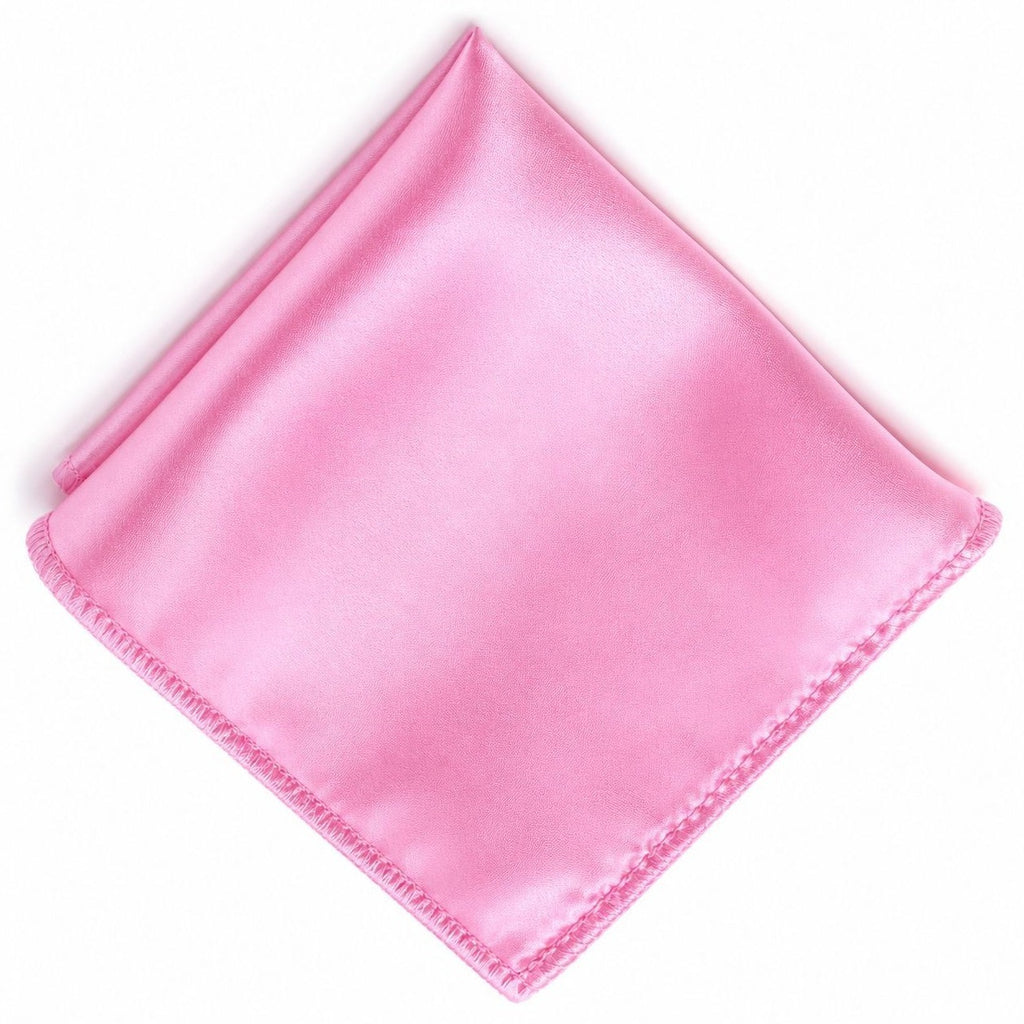Pink Satin Pocket Square 9x9 Mens Handkerchief Wedding Suit Formal Prom Unisex