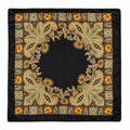 35x35 Black Gold Paisley Satin Square Scarf | Western Wild Rag Hair Scarf Head Scarf