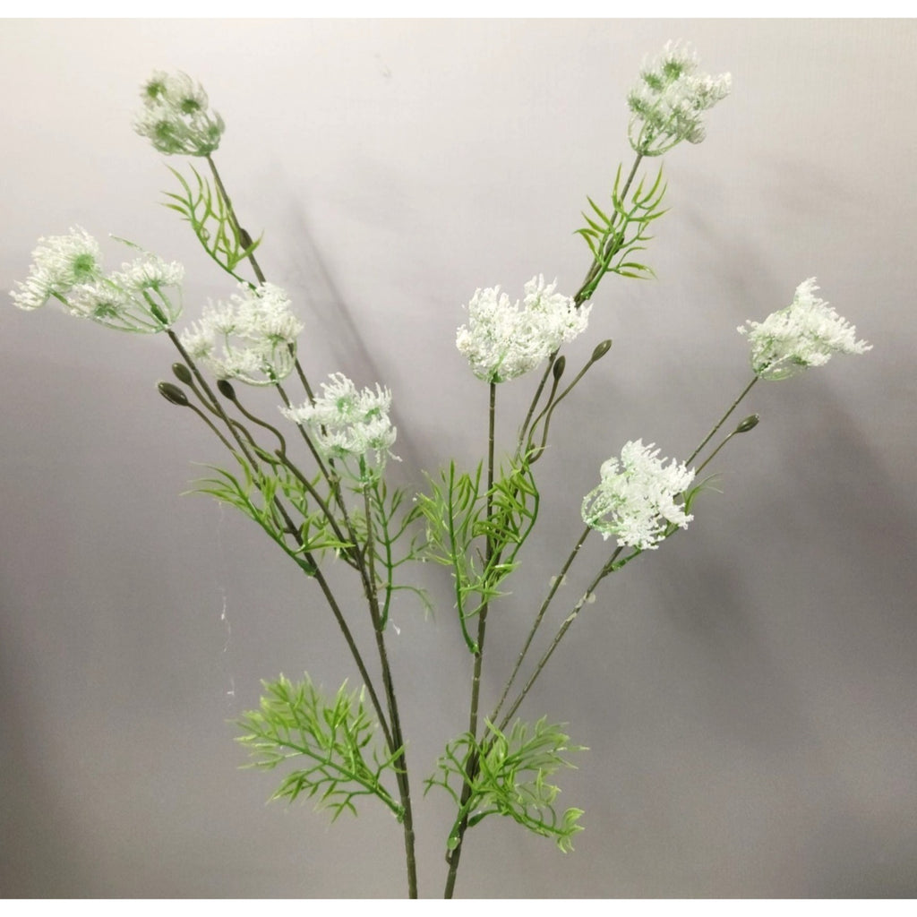 Artificial Queen Anne’s Lace Stems White 32 Inch Set of 2 Wildflower Filler
