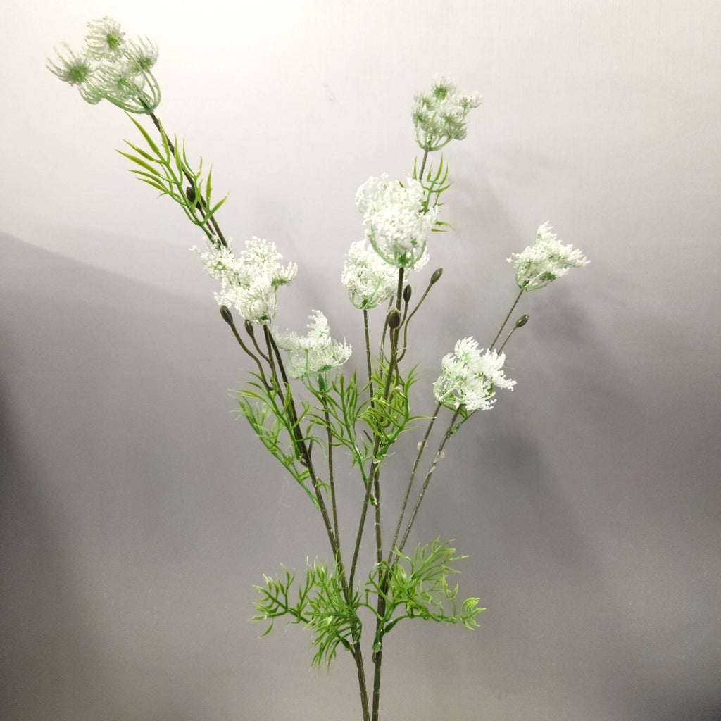 Artificial Queen Anne’s Lace Stems White 32 Inch Set of 2 Wildflower Filler