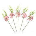 Artificial Blush Pink Berry Picks with Eucalyptus, Set of 5, 14 Inch Wired Stems for Wreaths and Centerpieces