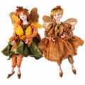 Winward Woodland Fairy Dolls Set 2 Autumn Fall Pixie Shelf Sitters 14in 2014