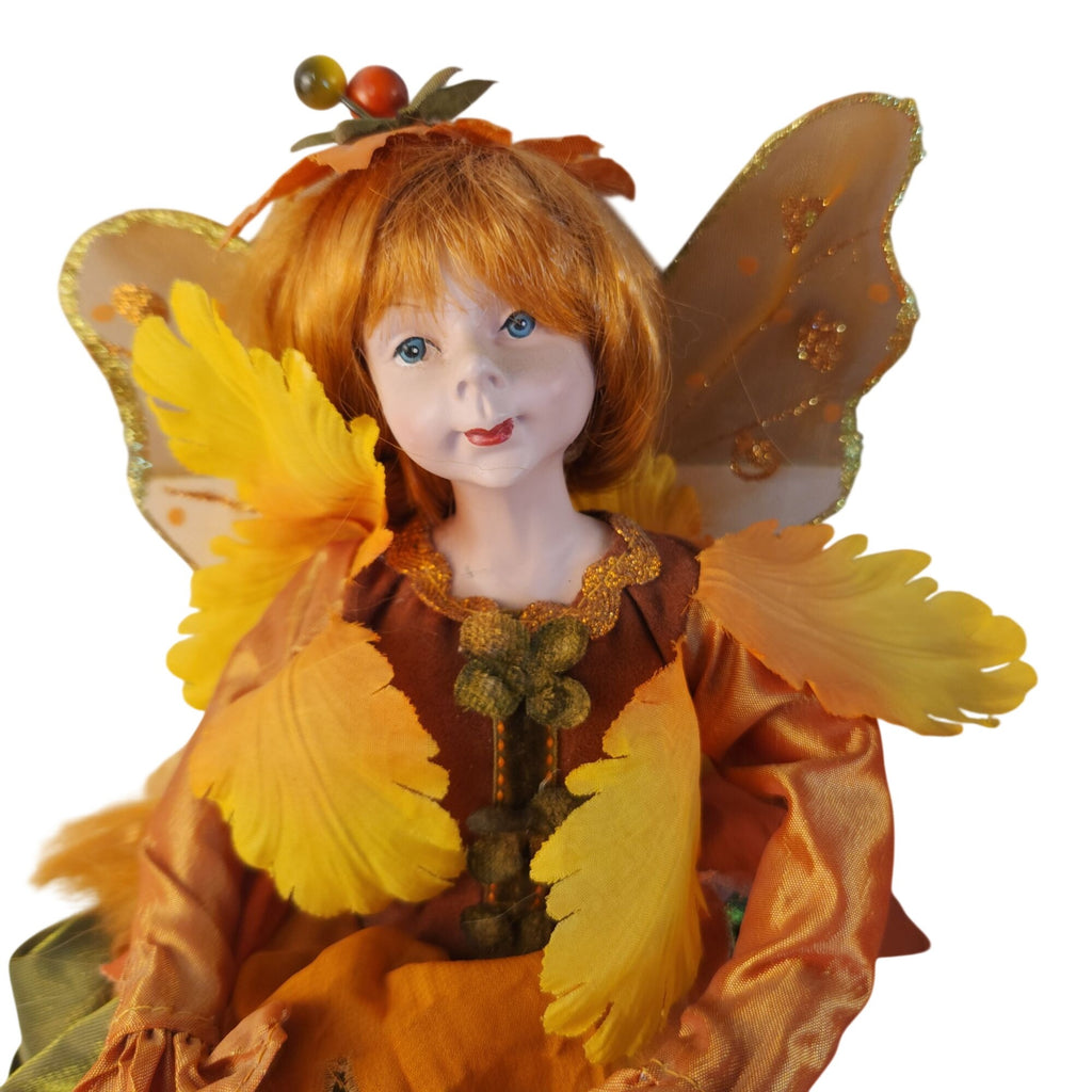 Winward Woodland Fairy Dolls Set 2 Autumn Fall Pixie Shelf Sitters 14in 2014