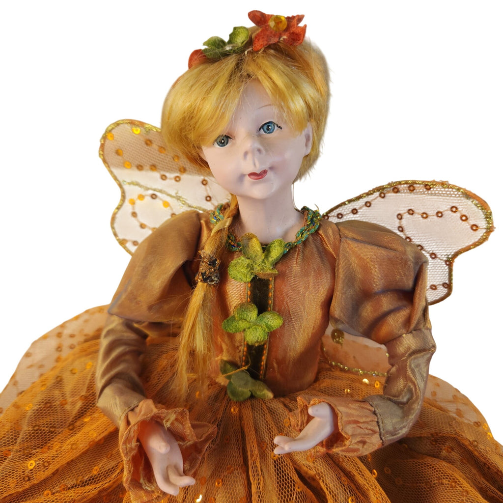 Winward Woodland Fairy Dolls Set 2 Autumn Fall Pixie Shelf Sitters 14in 2014