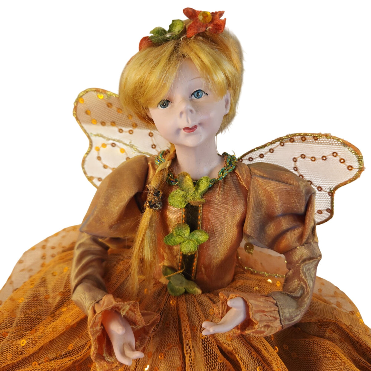 Winward Woodland Fairy Dolls Set 2 Autumn Fall Pixie Shelf Sitters 14in 2014