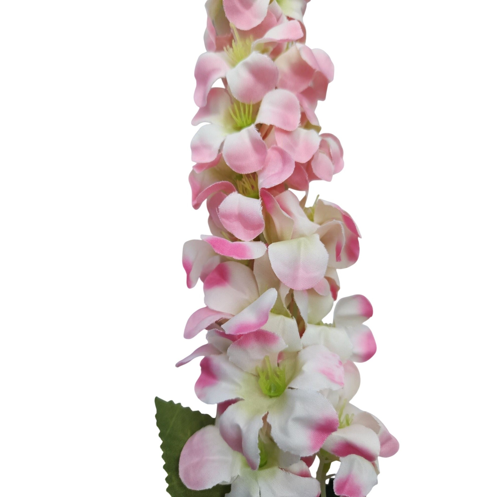 Artificial Pink White Snapdragon Stems Set of 2 Tall Faux Flower Centerpiece