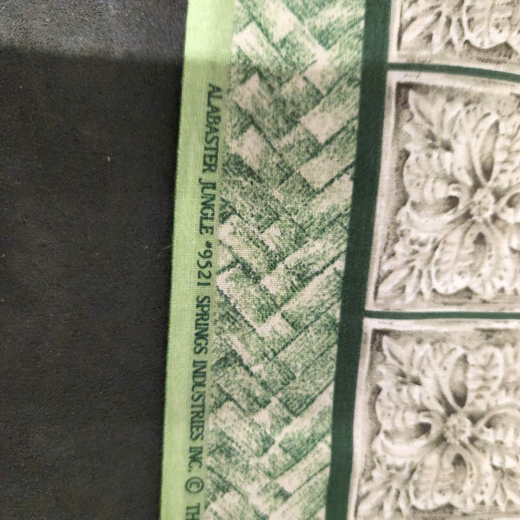 Vintage White Tiger Cotton Panel Alabaster Jungle 2 Squares 44 x 18 Inches