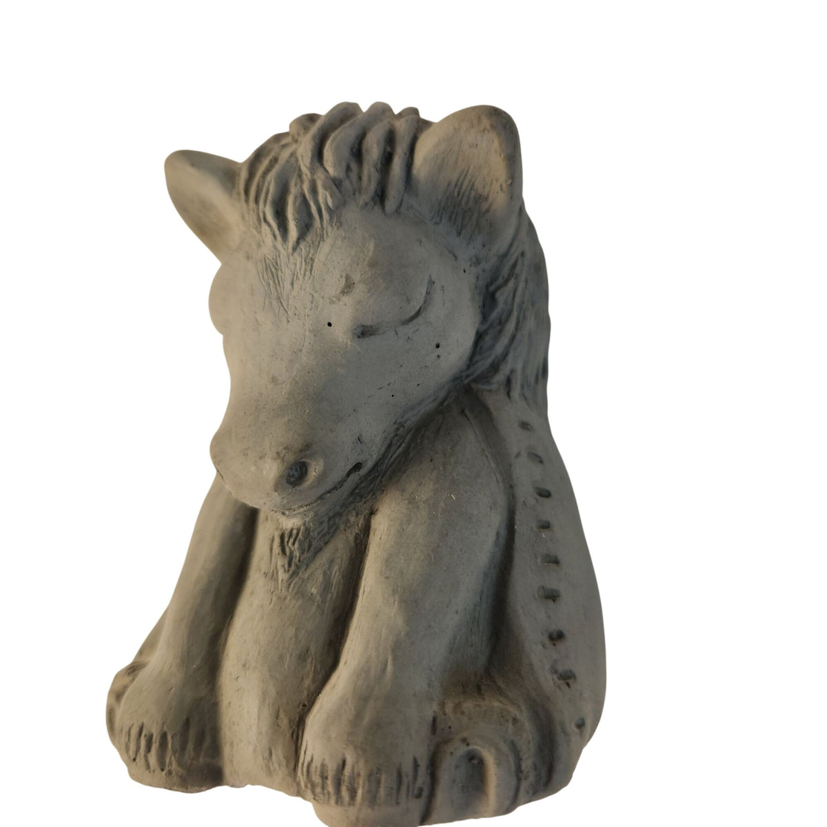 Michael Gentilucci Meditating Horse Cast Stone Sculpture, Zen Creations