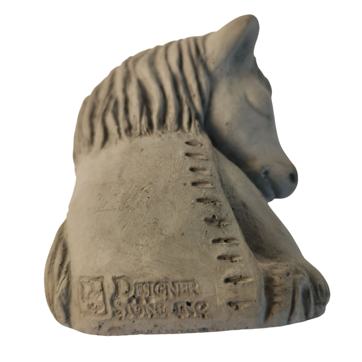 Michael Gentilucci Meditating Horse Cast Stone Sculpture, Zen Creations