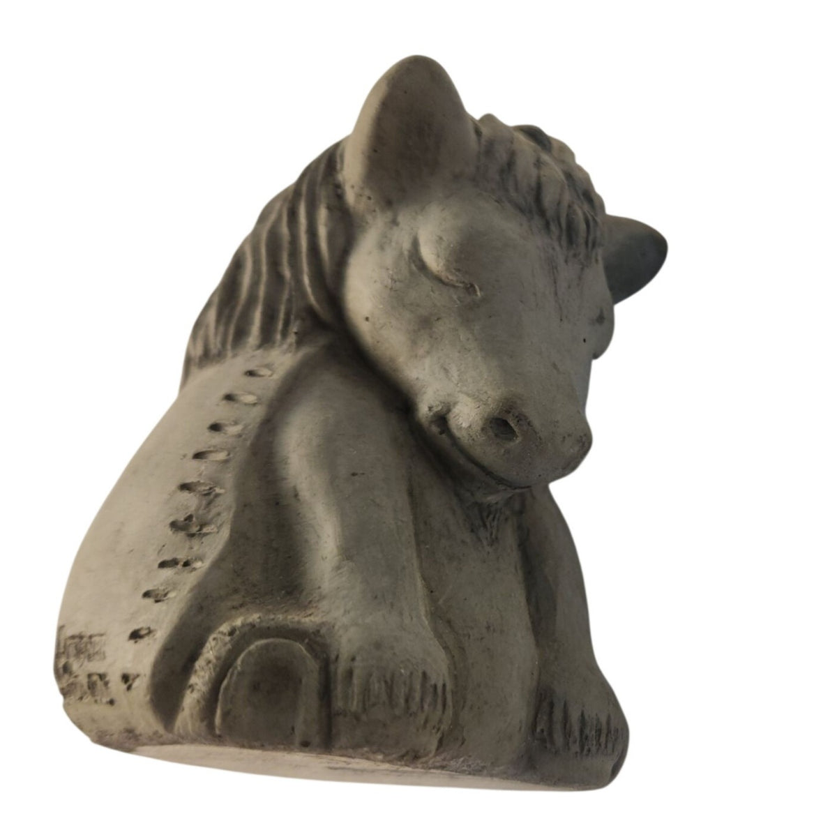 Michael Gentilucci Meditating Horse Cast Stone Sculpture, Zen Creations