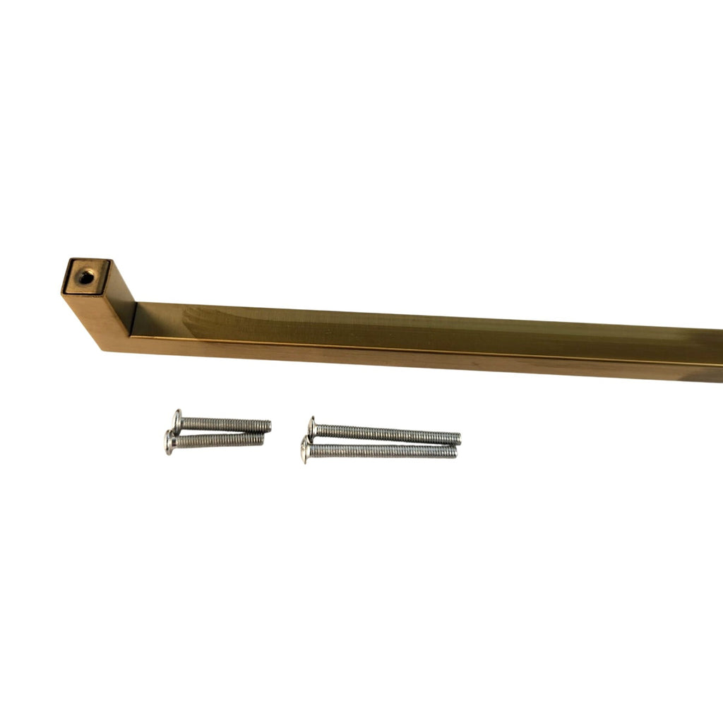 Gold Tone Drawer Handle 13 Inch Modern Cabinet Pull with Screws Long Bar Hardware for Furniture DIY Tray Accent Home Decor Update