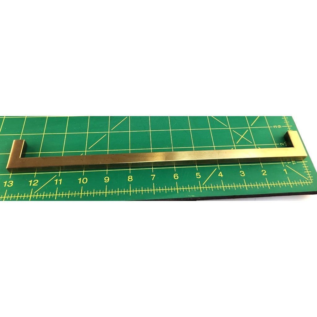 Gold Tone Drawer Handle 13 Inch Modern Cabinet Pull with Screws Long Bar Hardware for Furniture DIY Tray Accent Home Decor Update