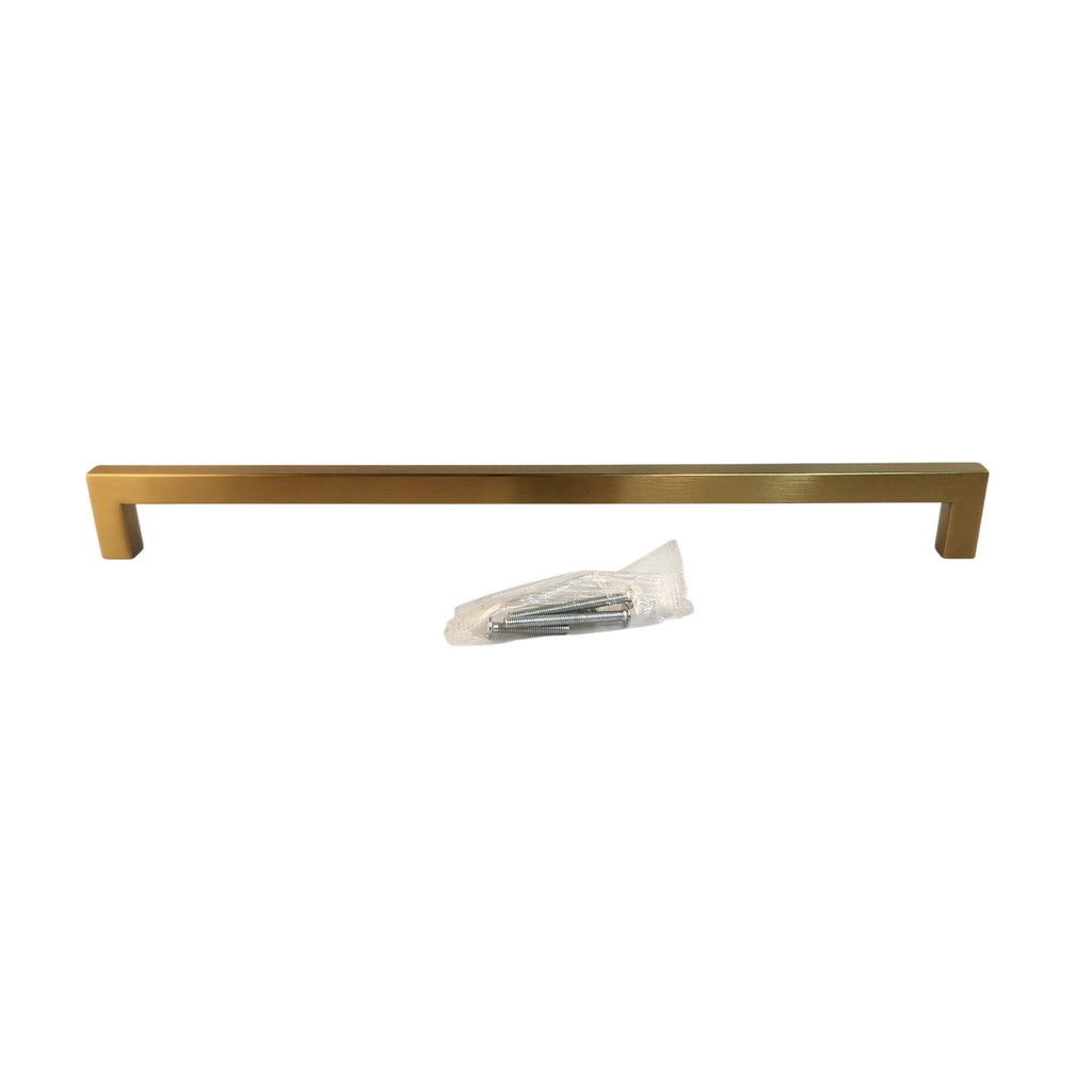 Gold Tone Drawer Handle 13 Inch Modern Cabinet Pull with Screws Long Bar Hardware for Furniture DIY Tray Accent Home Decor Update