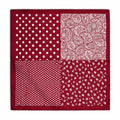 Red Patchwork Bandana Scarf Western Scarf Cowgirl Bandana Square Scarf 26 Inch