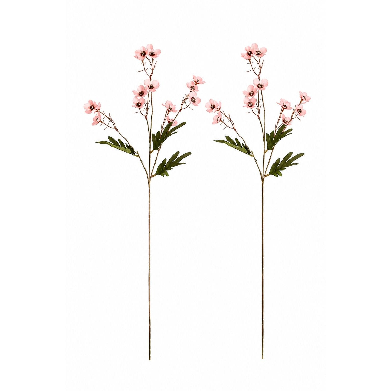 Set of 2 Pink Dogwood Stems Artificial Dogwood Branches Faux Spring Flowers Cottagecore Decor Victorian Floral Stems Wedding Flowers