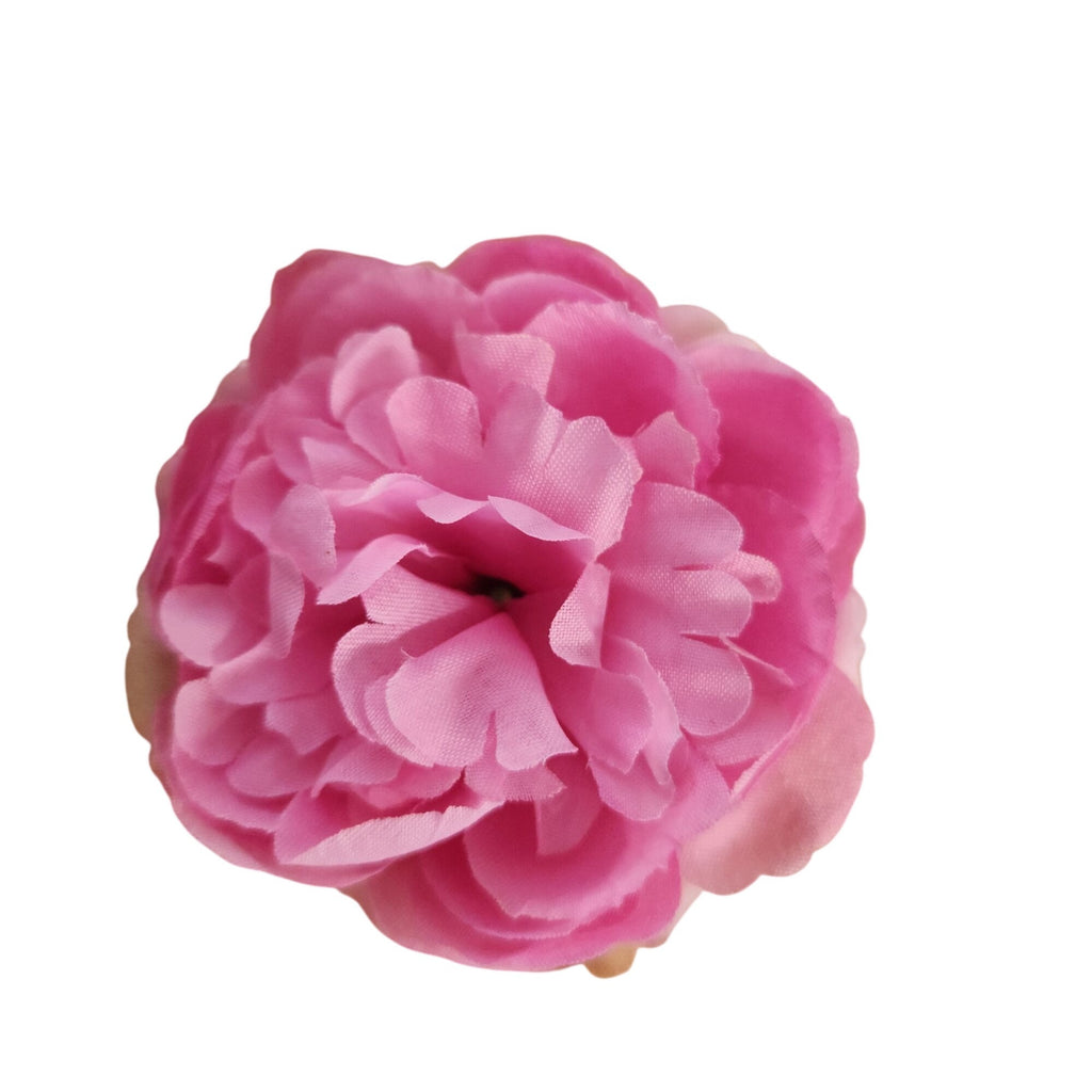 Pink Ranunculus Peony Style Artificial Flowers Set of 6, 3 in Flower Heads