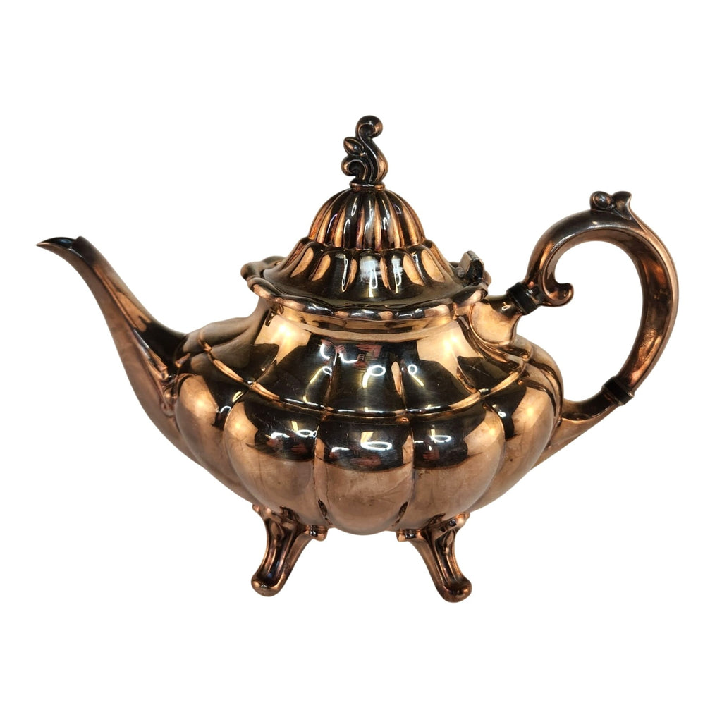 Vintage Reed & Barton 7050 Holiday Silver Plated Teapot Victorian Style Footed Base Made in USA