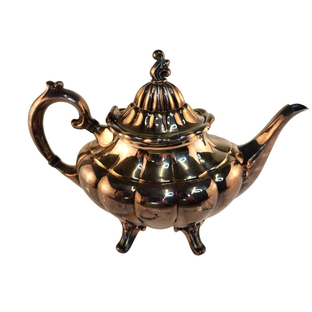 Vintage Reed & Barton 7050 Holiday Silver Plated Teapot Victorian Style Footed Base Made in USA